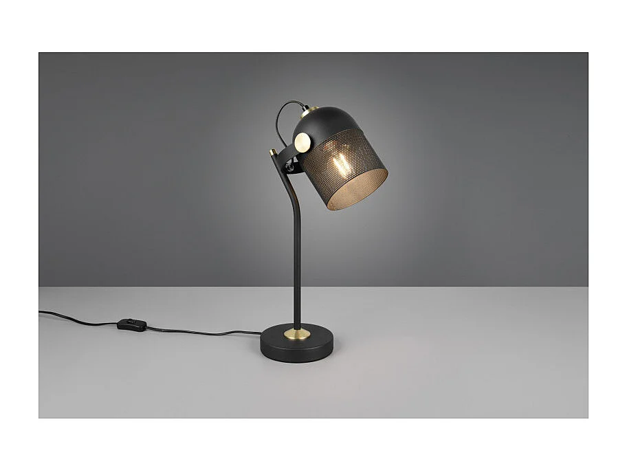 Lampe à poser E27 noir Mixa