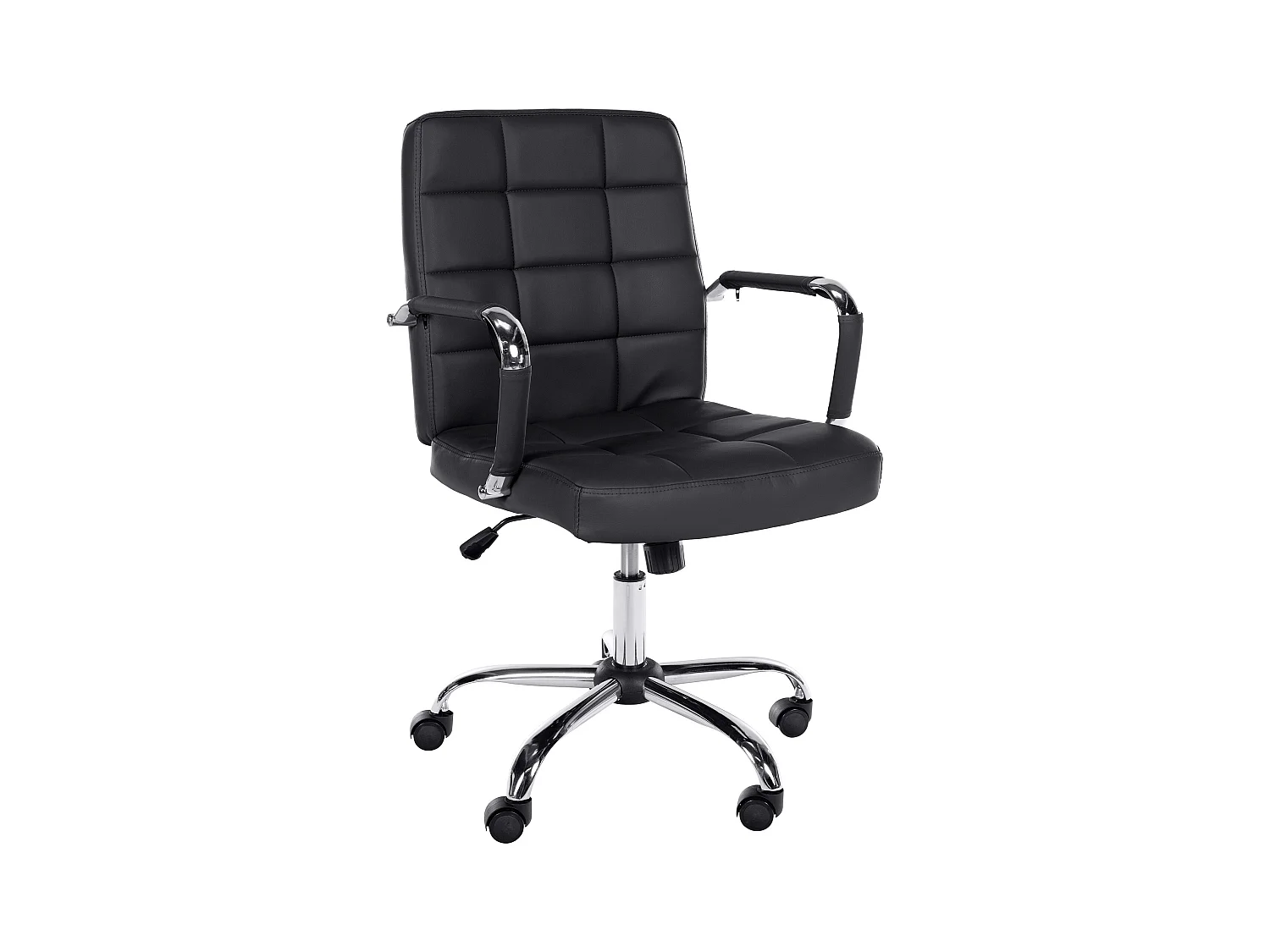 Chaise de bureau - Similicuir - Noir - Ashland