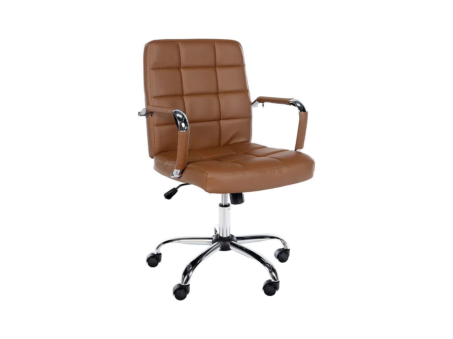 Chaise de bureau - Similicuir - Marron clair - Ashland