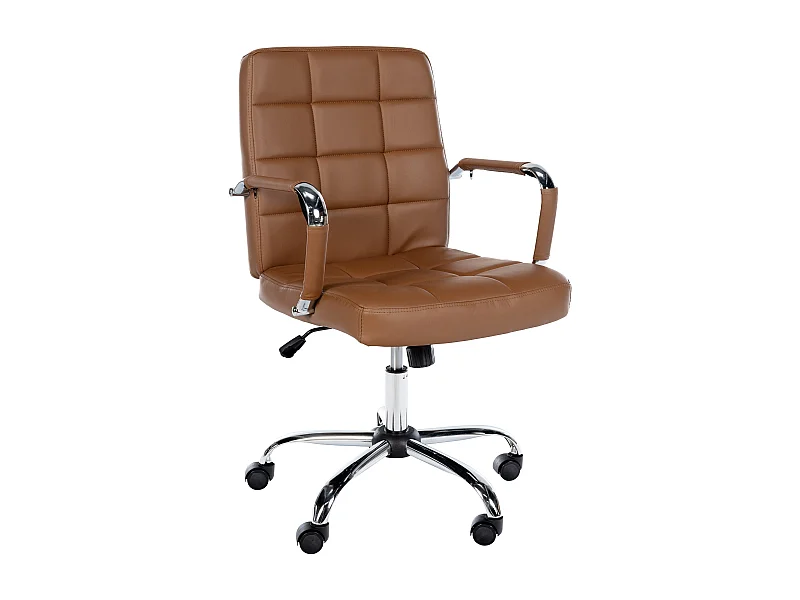 Chaise de bureau - Similicuir - Marron clair - Ashland