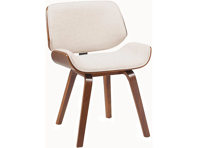 Chaise de conférence - Tissu - Noyer / Crème - Beverley