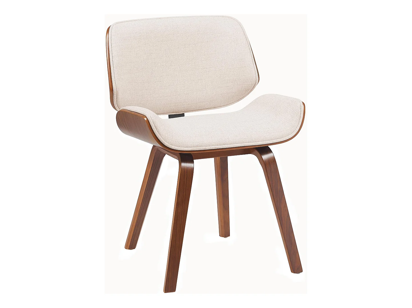 Chaise de conférence - Tissu - Noyer / Crème - Beverley