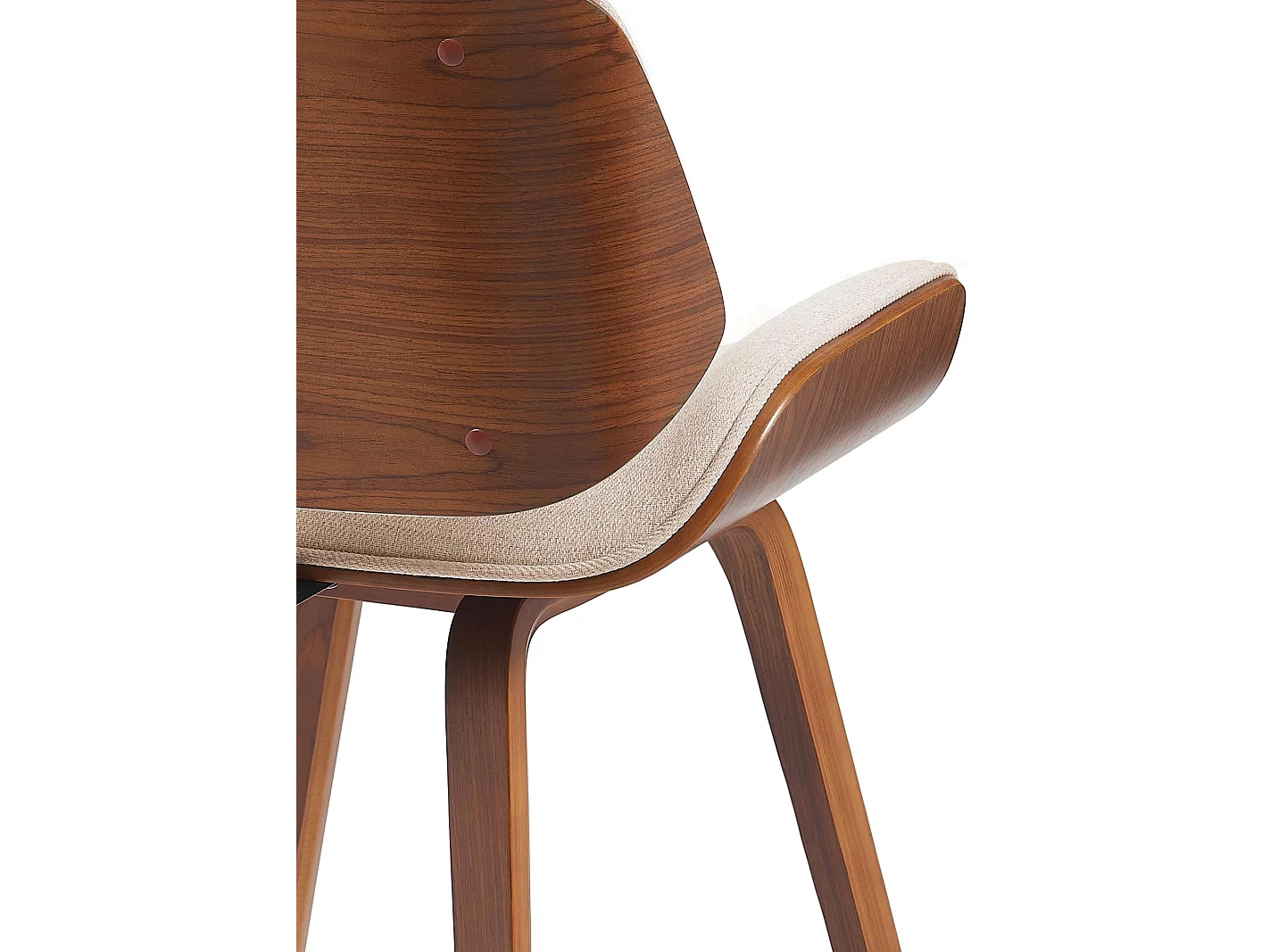 Chaise de conférence - Tissu - Noyer / Crème - Beverley