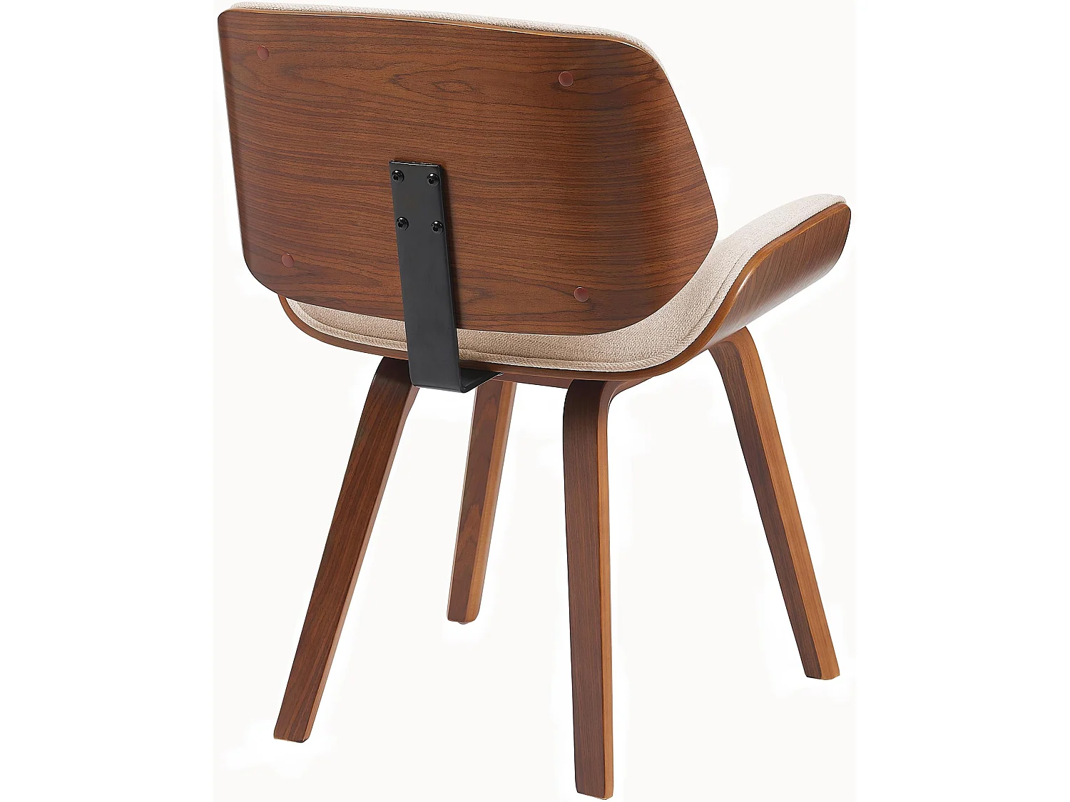 Chaise de conférence - Tissu - Noyer / Crème - Beverley