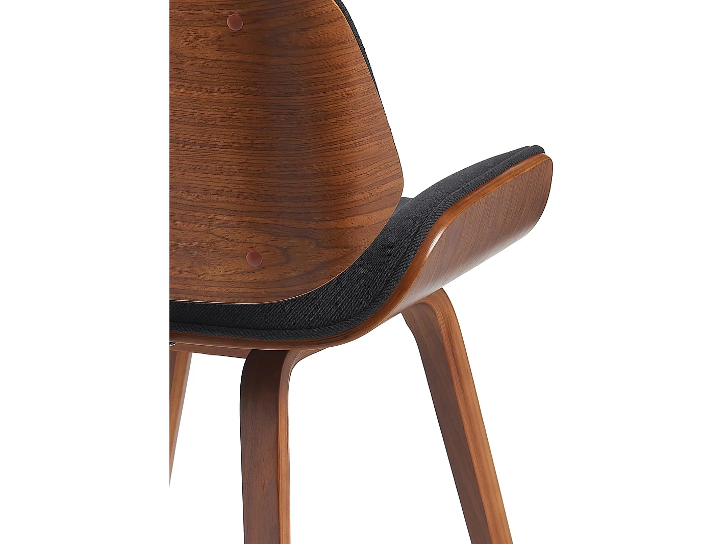 Chaise de conférence - Tissu & Noir - Noyer / Noir - Beverley