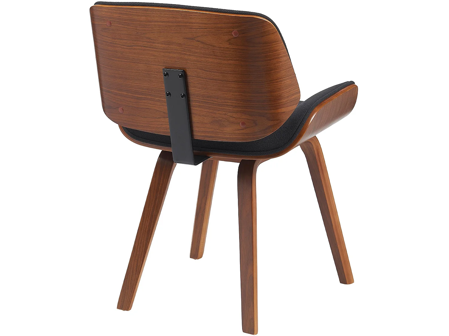 Chaise de conférence - Tissu & Noir - Noyer / Noir - Beverley