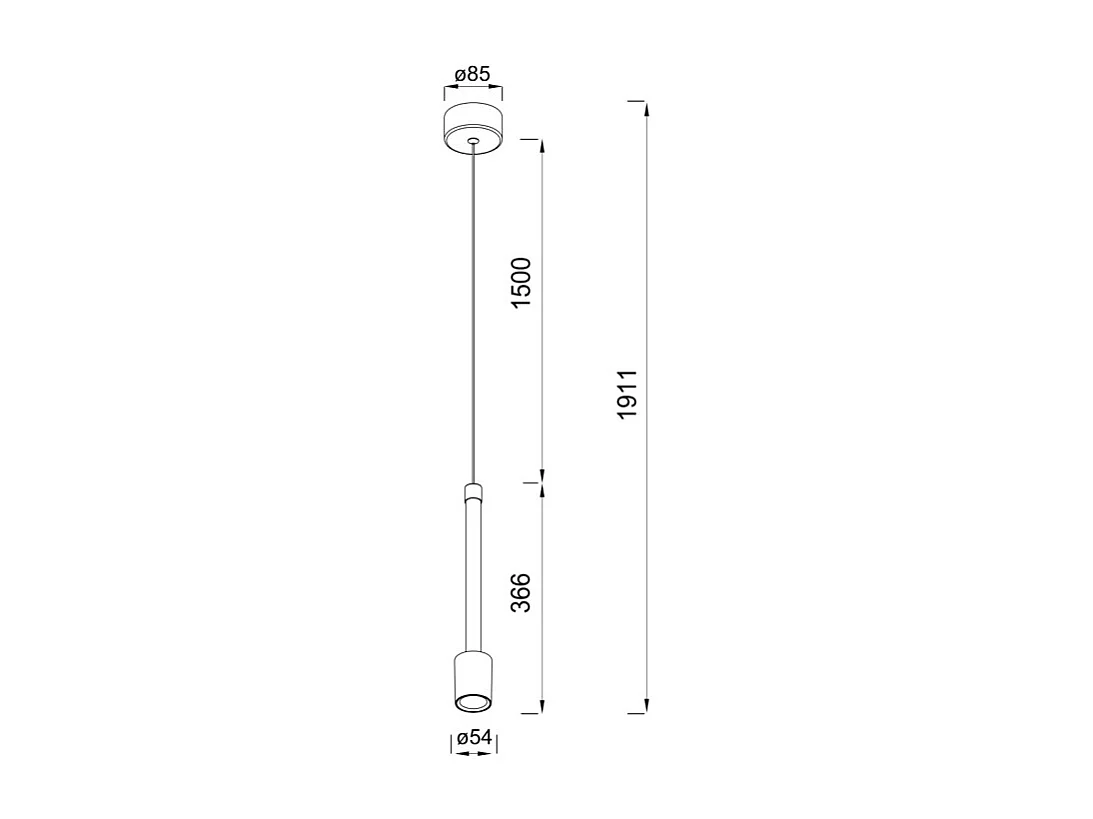 Suspension LED design FUGAZ, Élancée et moderne