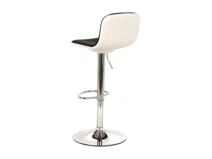 2er-Set Barhocker aus anthrazitgrauem Stoff "Spot" mit Fußstütze und Gasdruckfeder, 36 x 38,5 cm, 88 h