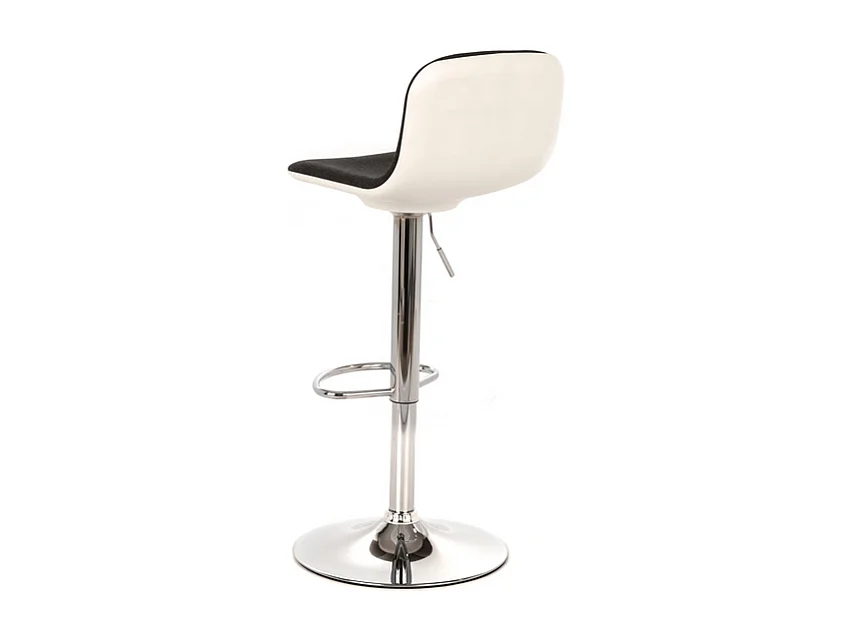 2er-Set Barhocker aus anthrazitgrauem Stoff "Spot" mit Fußstütze und Gasdruckfeder, 36 x 38,5 cm, 88 h