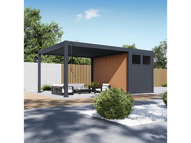 Casetta da giardino per pergola bioclimatica autoportante Ombréa - 4M