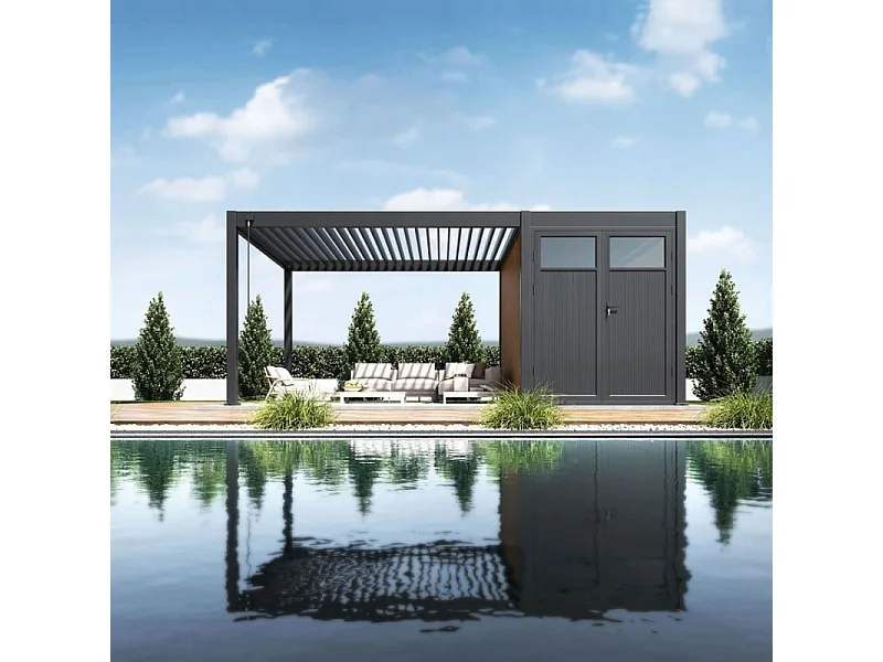 Casetta da giardino per pergola bioclimatica autoportante Ombréa - 3M