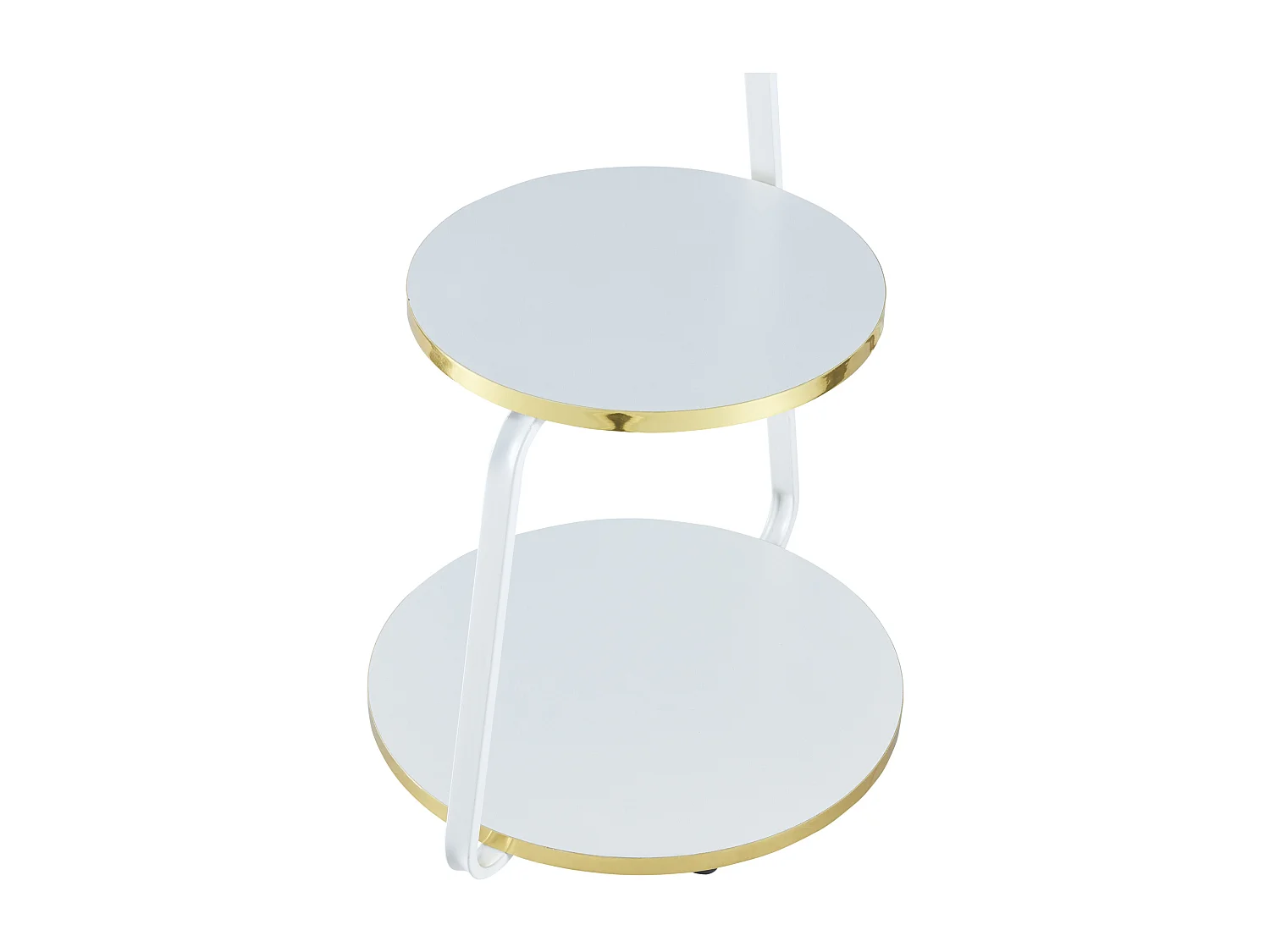 Table d'appoint Sipoo à 3 niveaux 74 x 46 x 37 cm blanc / doré [en.casa]
