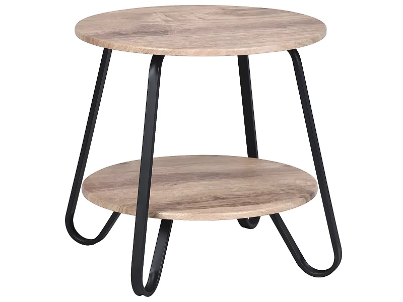 Table basse ronde Table d'extrémité Table d'appoint avec rangement