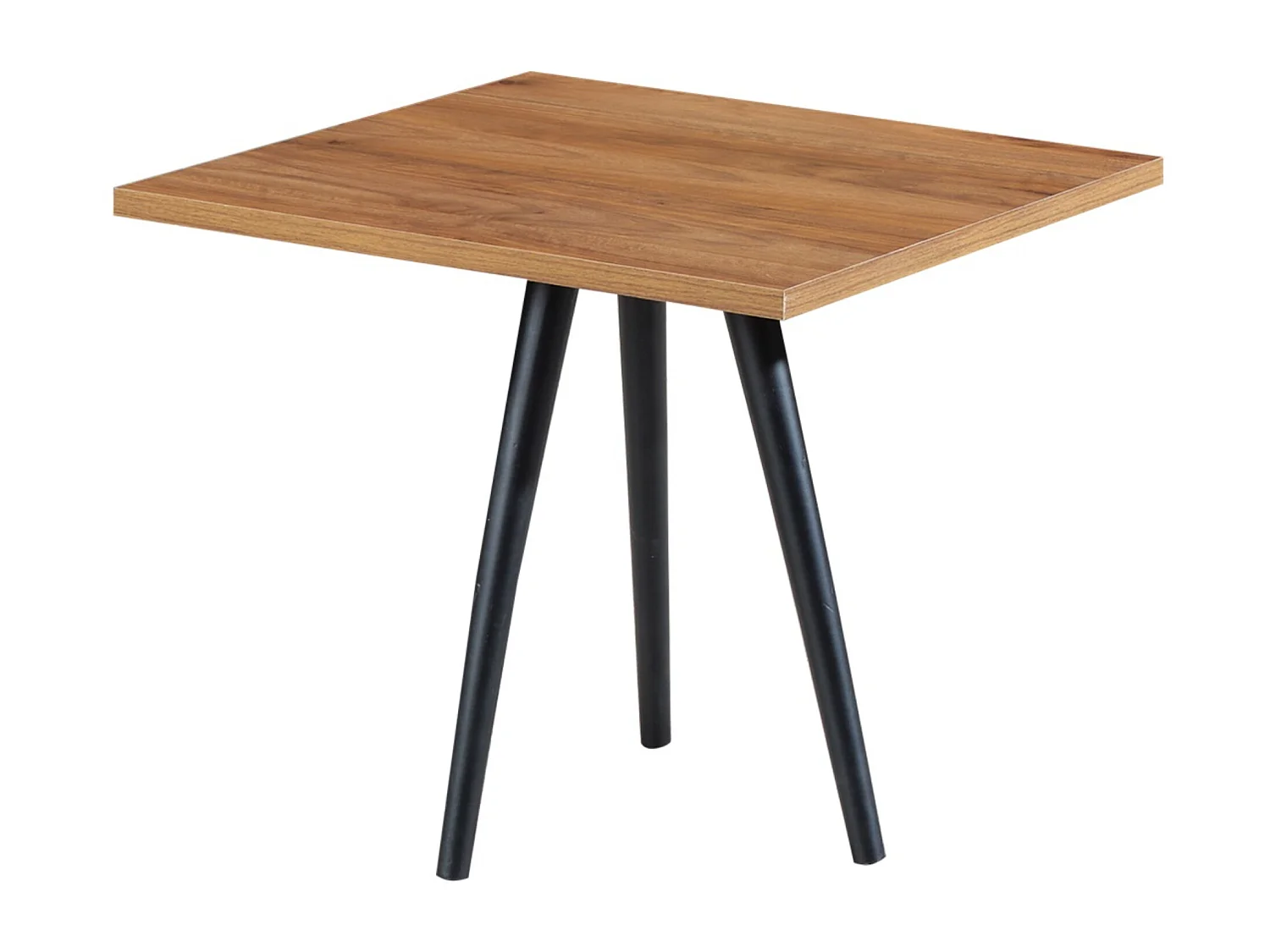 Table basse Ballerup carrée 50 x 45 x 45 cm effet noyer noir [en.casa]