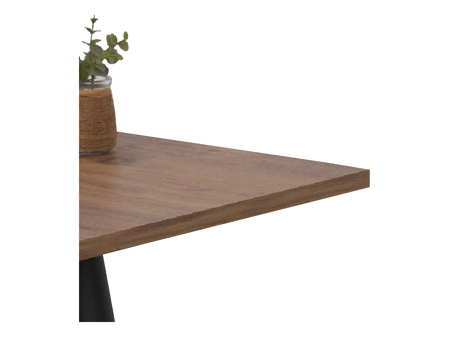 Table basse Ballerup carrée 50 x 45 x 45 cm effet noyer noir [en.casa]