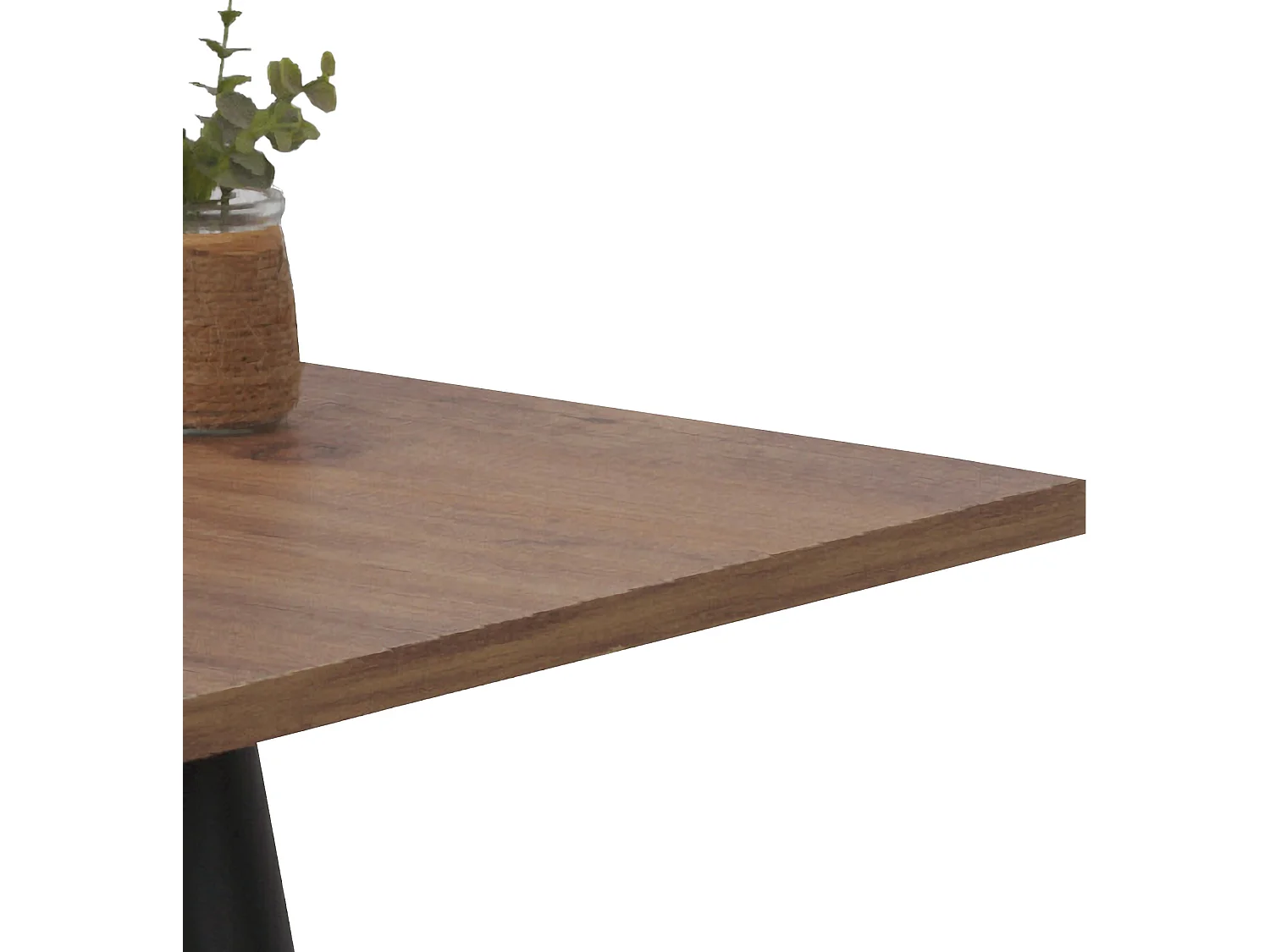 Table basse Ballerup carrée 50 x 45 x 45 cm effet noyer noir [en.casa]