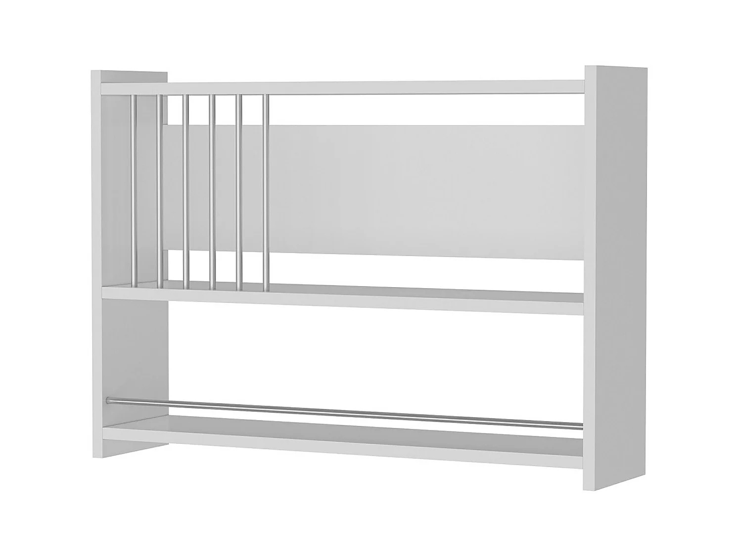 Étagère murale Helsingør à 3 niveaux pour cuisine 60 x 84 x 20 cm blanc [en.casa]