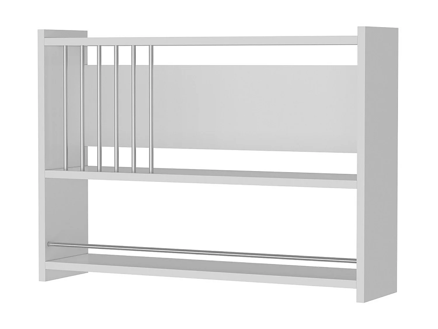 Étagère murale Helsingør à 3 niveaux pour cuisine 60 x 84 x 20 cm blanc [en.casa]