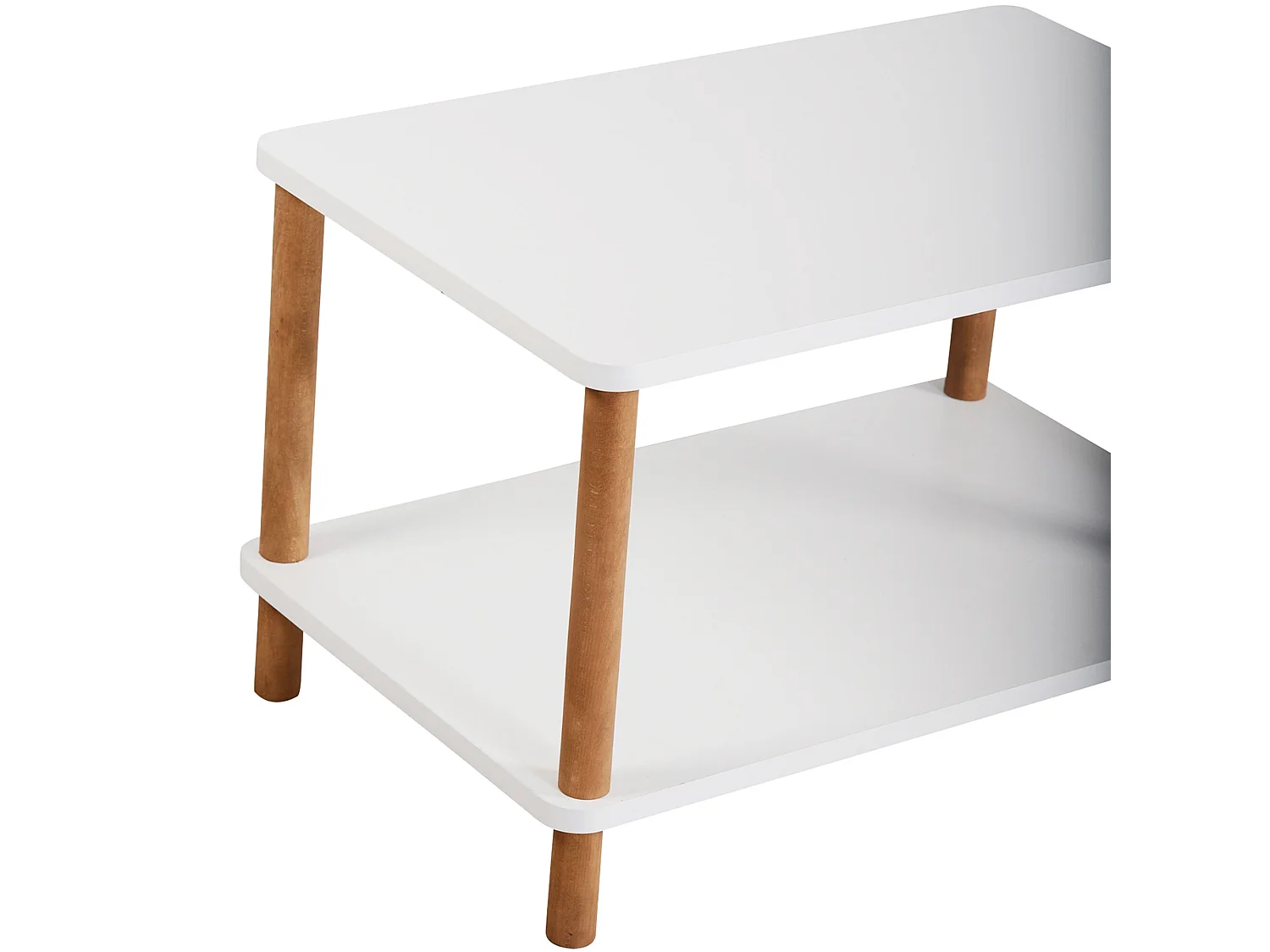 Table basse rectangulaire Jelling 43 x 70 x 44 cm blanc [en.casa]