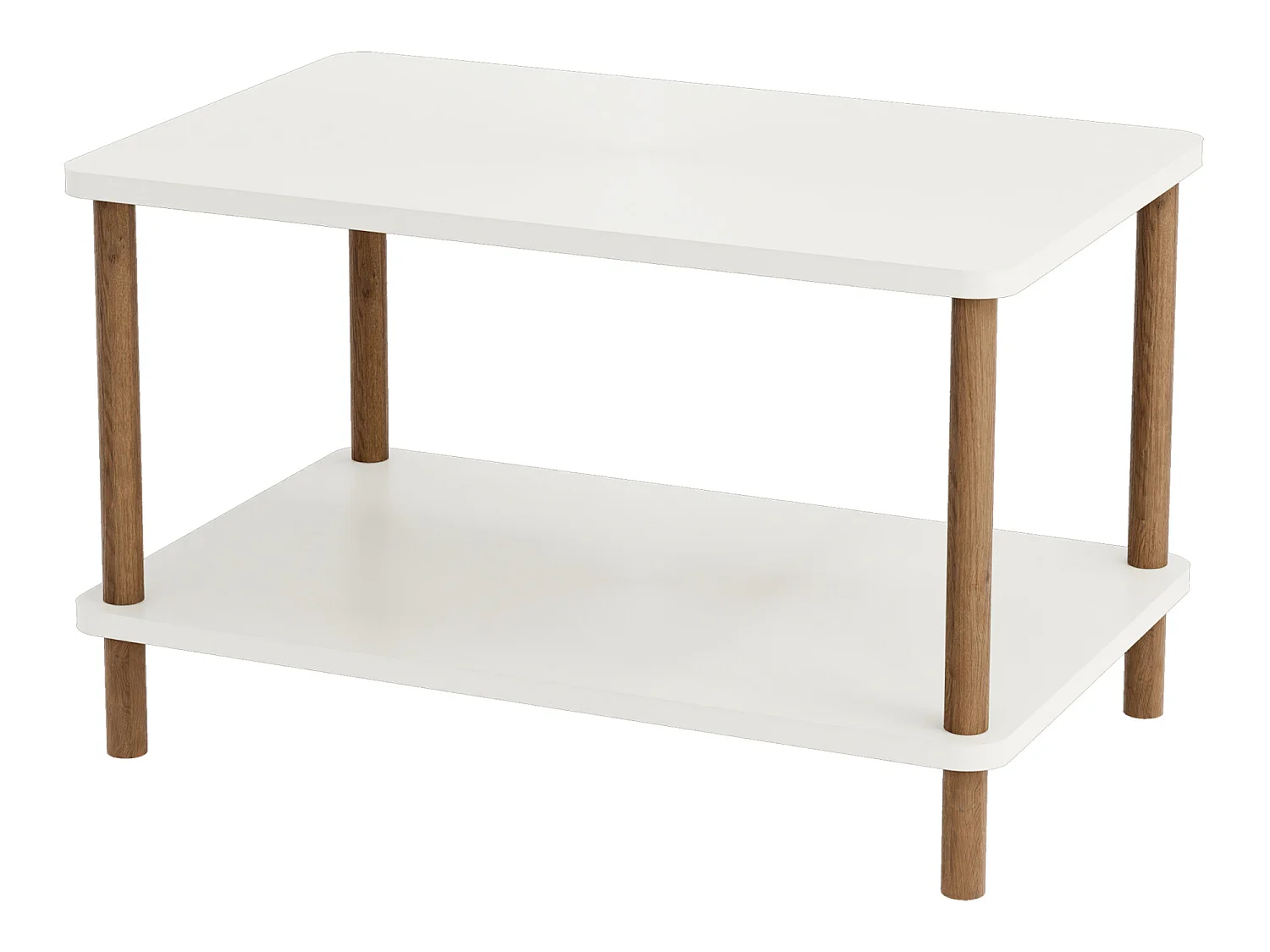 Table basse rectangulaire Jelling 43 x 70 x 44 cm blanc [en.casa]