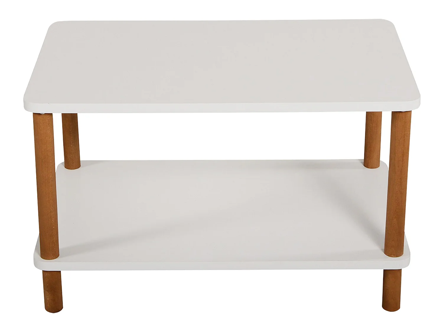 Table basse rectangulaire Jelling 43 x 70 x 44 cm blanc [en.casa]
