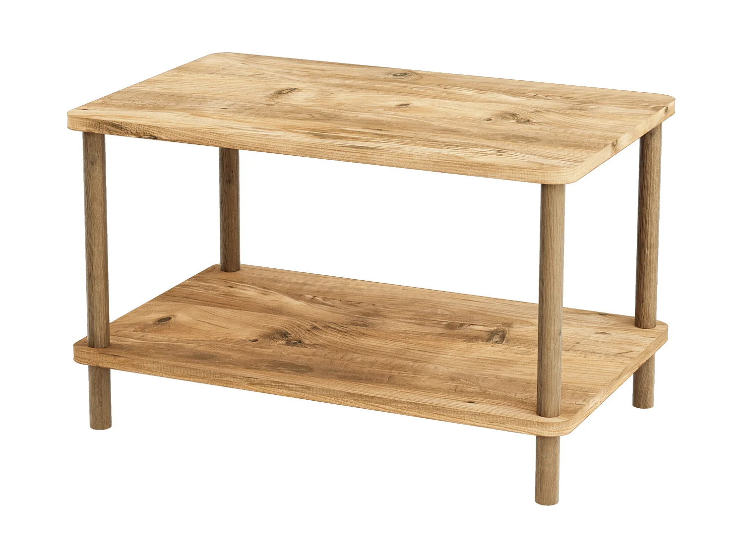 Table basse rectangulaire Jelling 43 x 70 x 44 cm effet bois [en.casa]