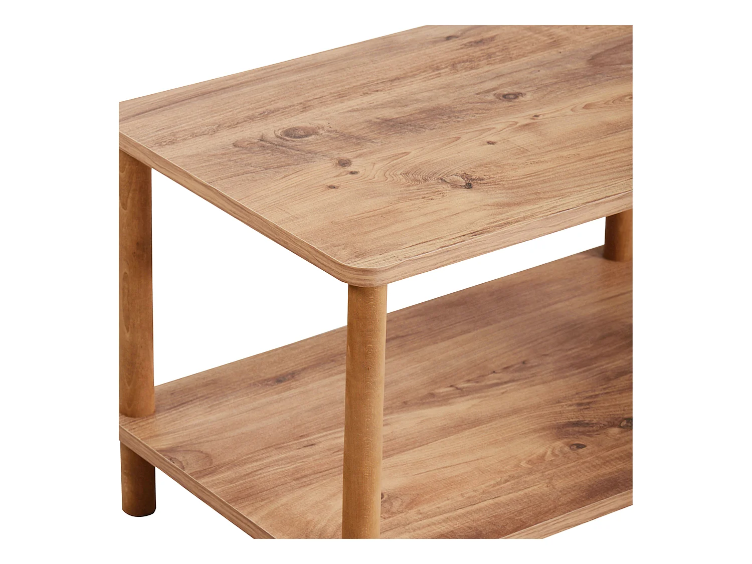 Table basse rectangulaire Jelling 43 x 70 x 44 cm effet bois [en.casa]