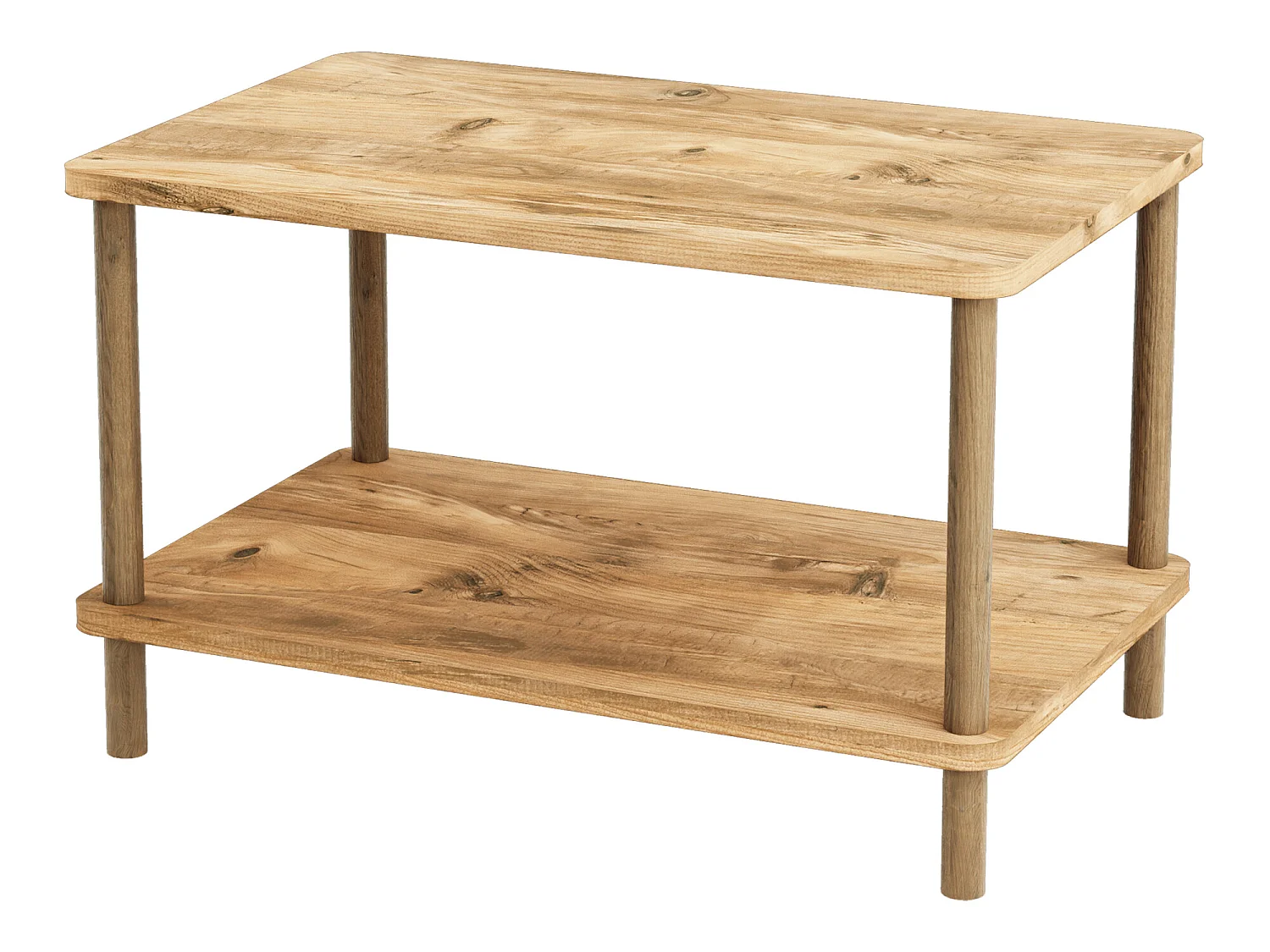 Table basse rectangulaire Jelling 43 x 70 x 44 cm effet bois [en.casa]