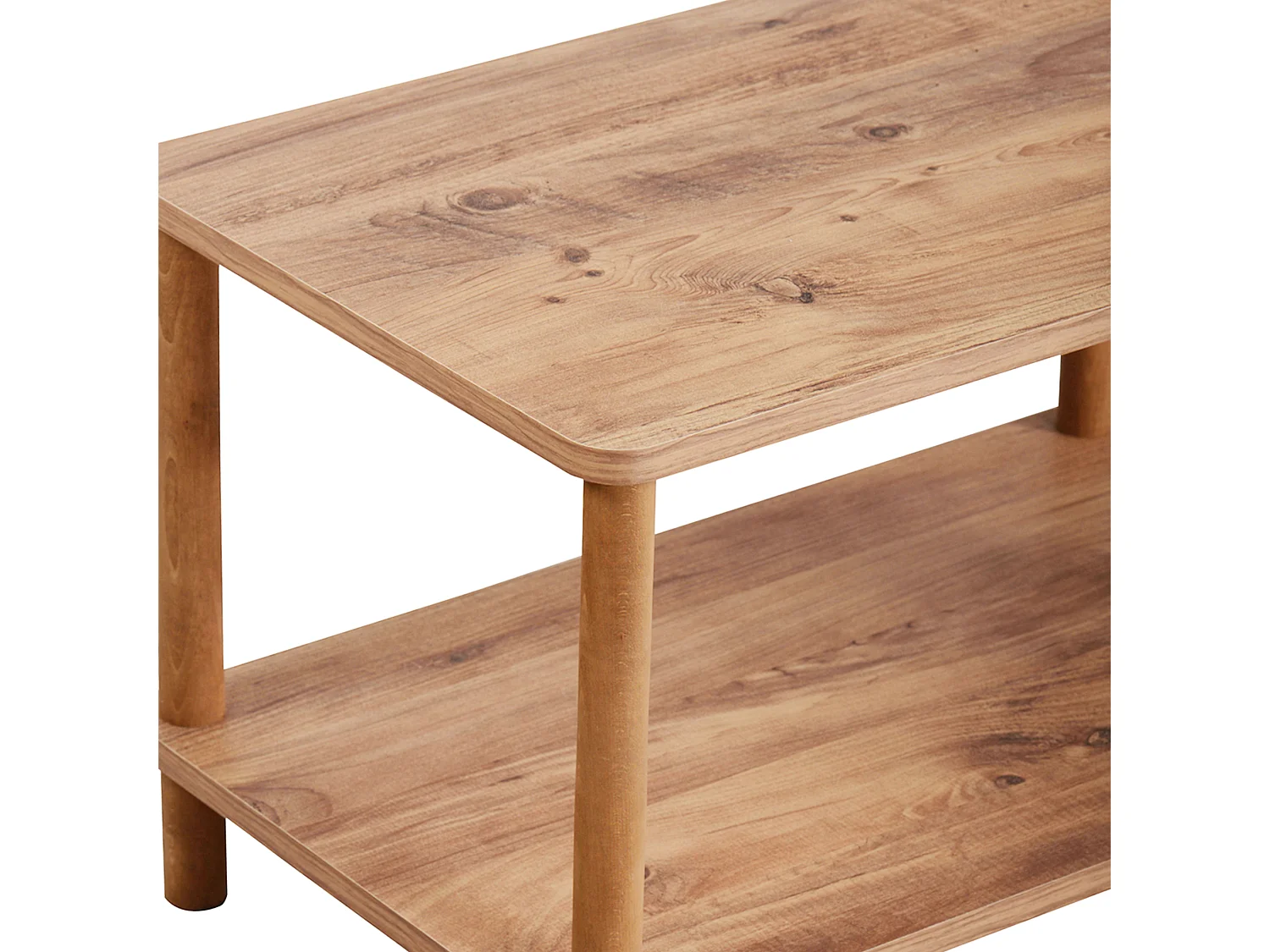 Table basse rectangulaire Jelling 43 x 70 x 44 cm effet bois [en.casa]