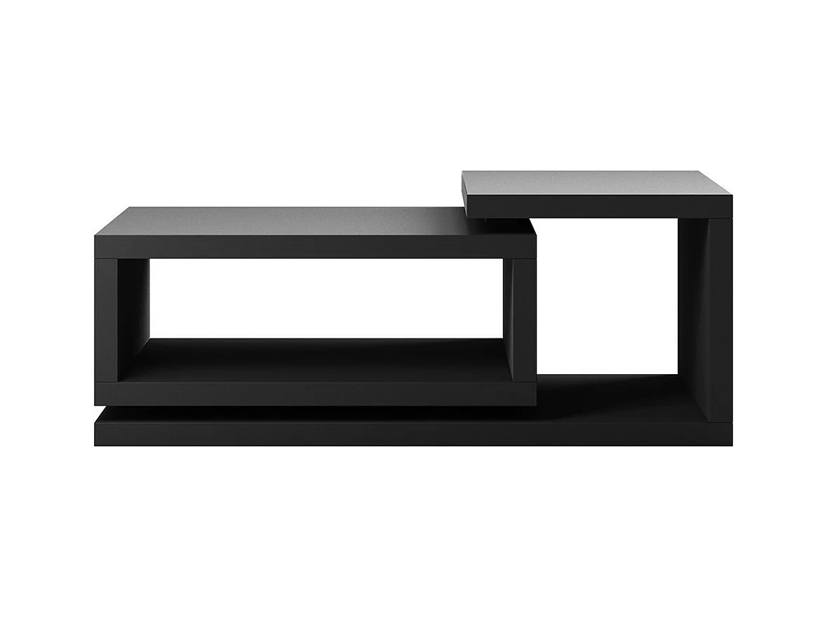 Table basse design collection BERGAME. Coloris noir super mat Style design