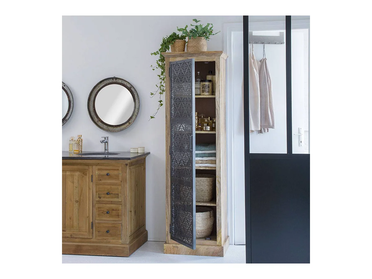 Colonne en bois de manguier Sahara