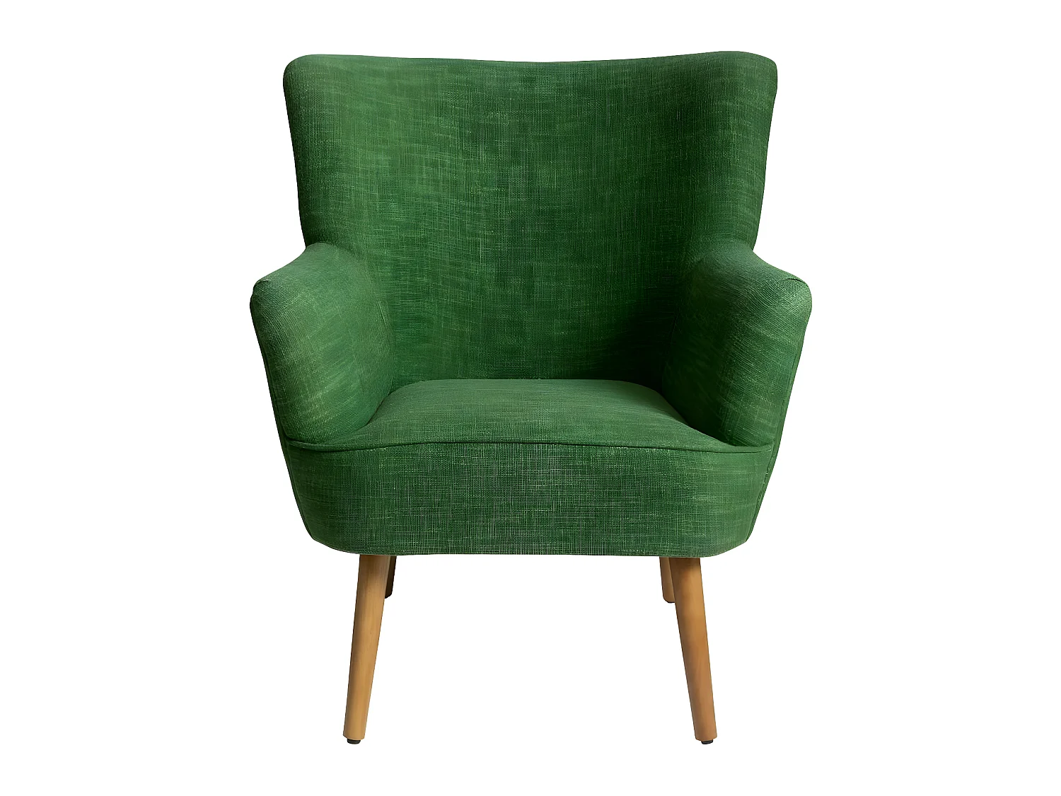 Fauteuil en coton vert Castille