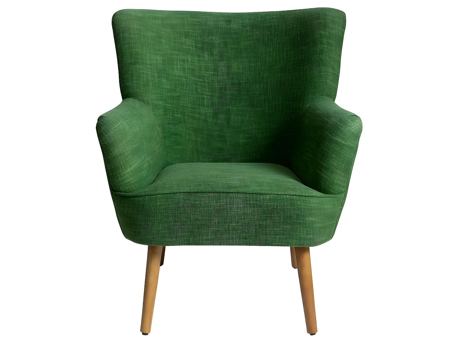 Fauteuil en coton vert Castille