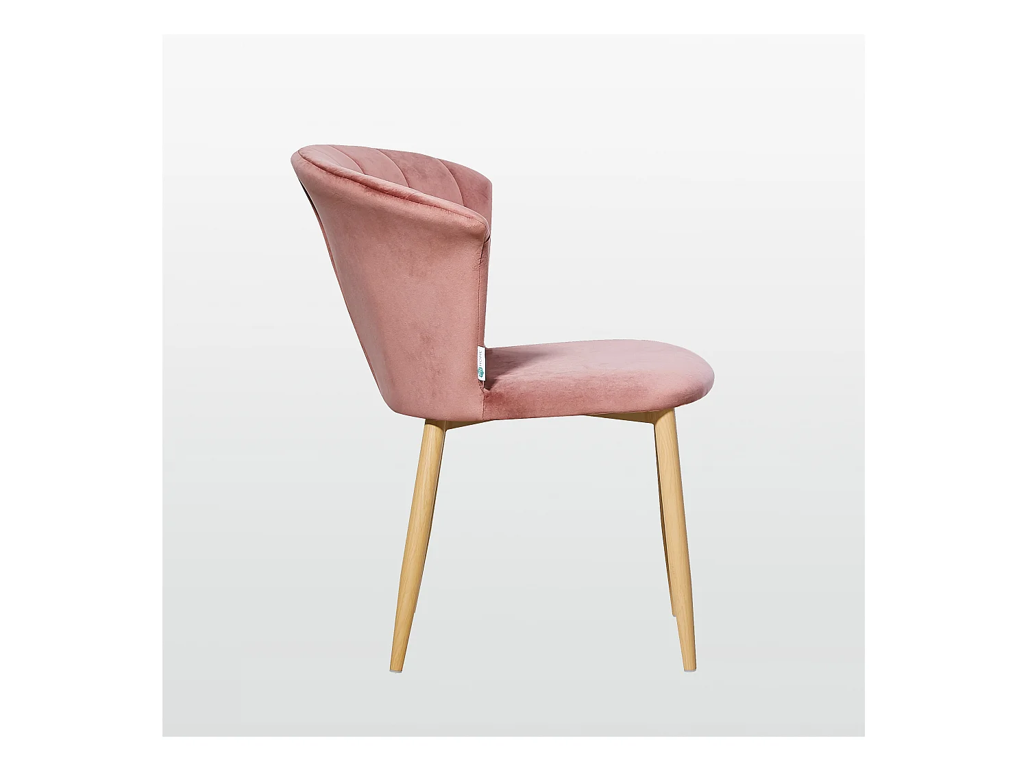 ELSA - Lot de 4 Chaises en Velours Vintage - Rose