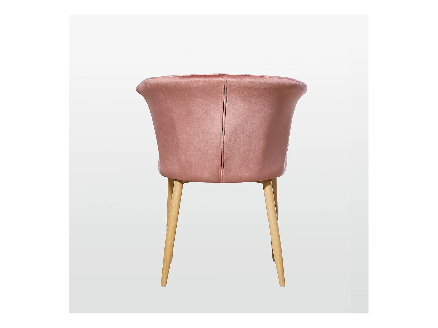 ELSA - Lot de 4 Chaises en Velours Vintage - Rose