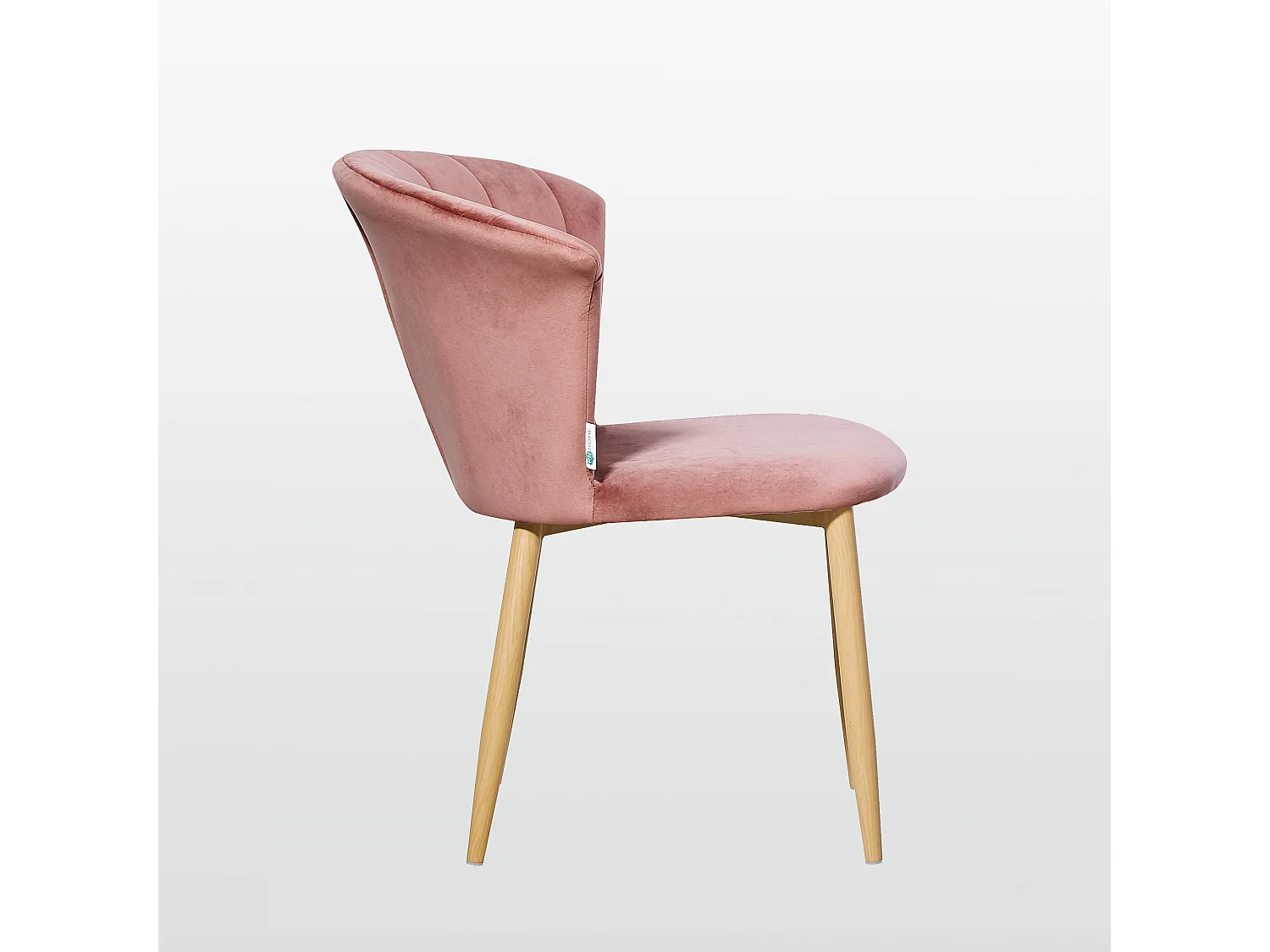 ELSA - Lot de 4 Chaises en Velours Vintage - Rose