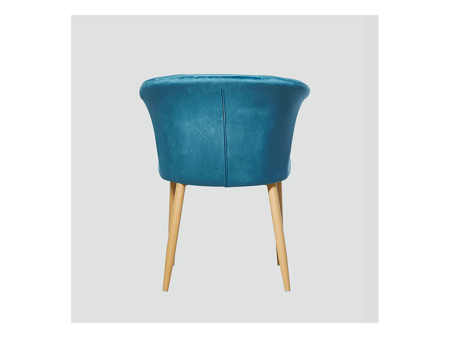 ELSA - Lot de 2 Chaises en Velours Vintage - Bleu