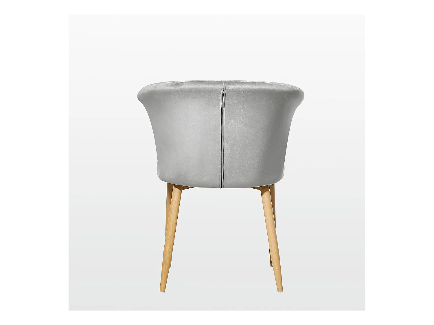 ELSA - Lot de 2 Chaises en Velours Vintage - Gris