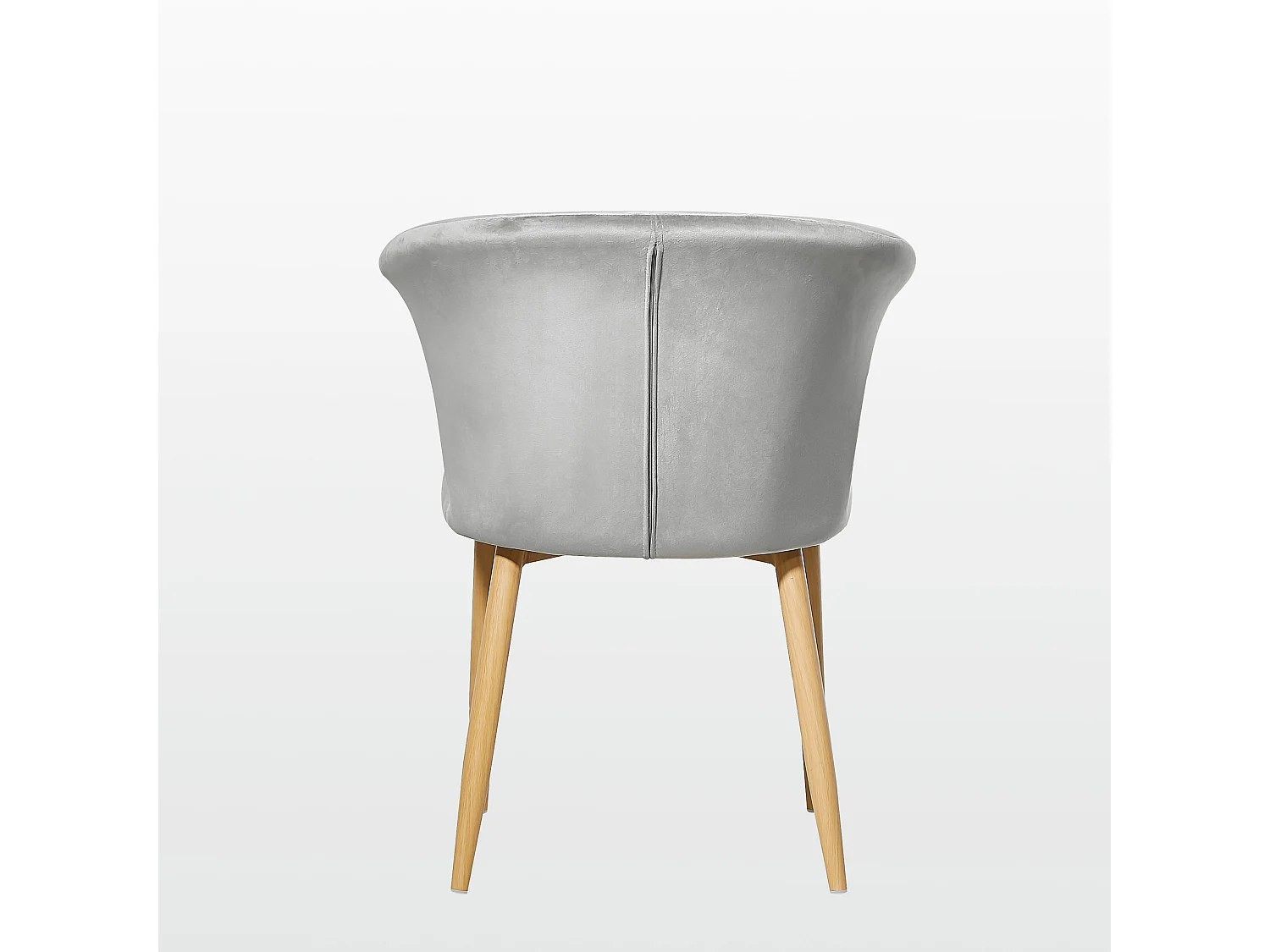 ELSA - Lot de 2 Chaises en Velours Vintage - Gris