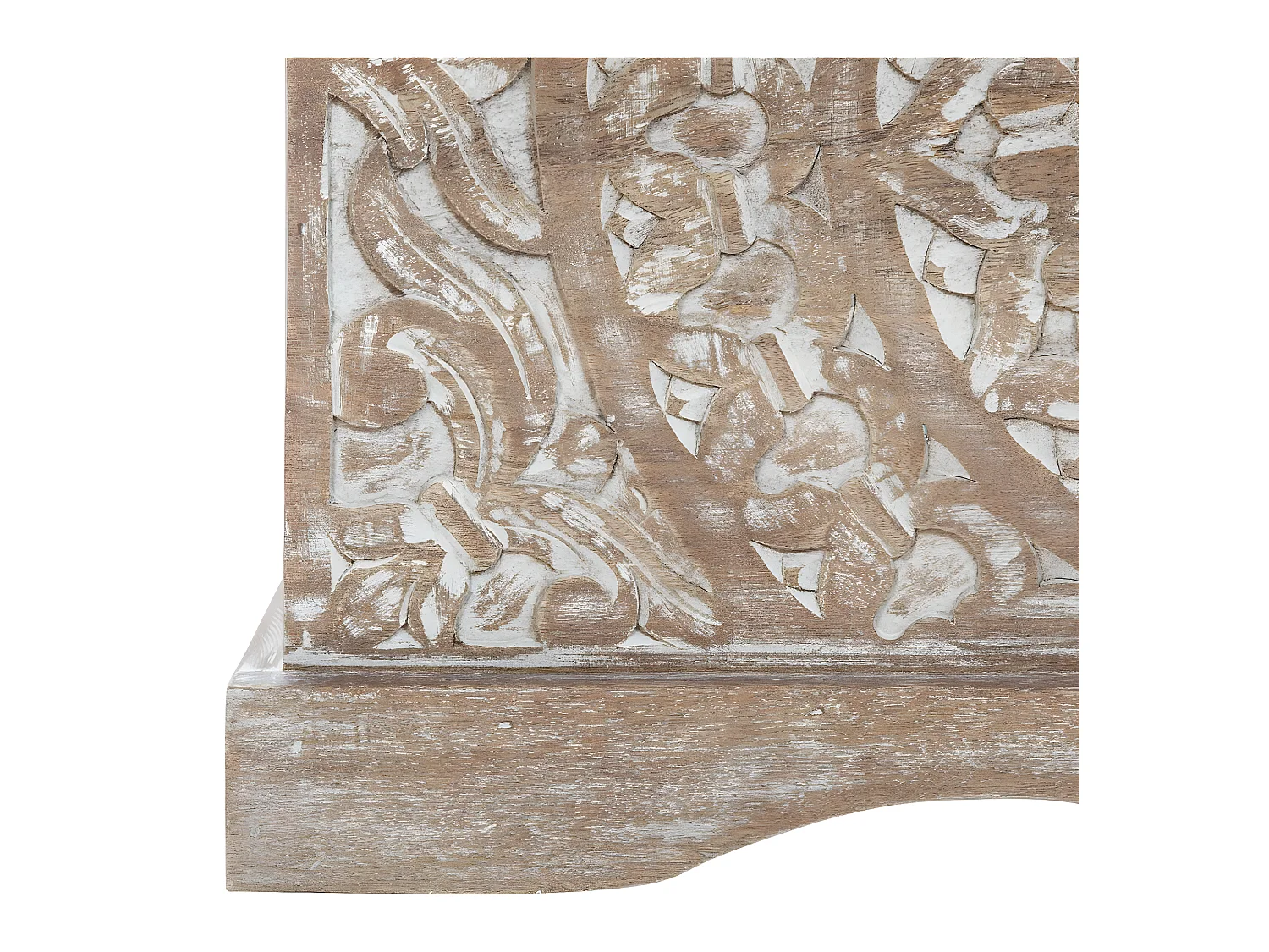 Coffre de rangement en Bois de Manguier Sculpté