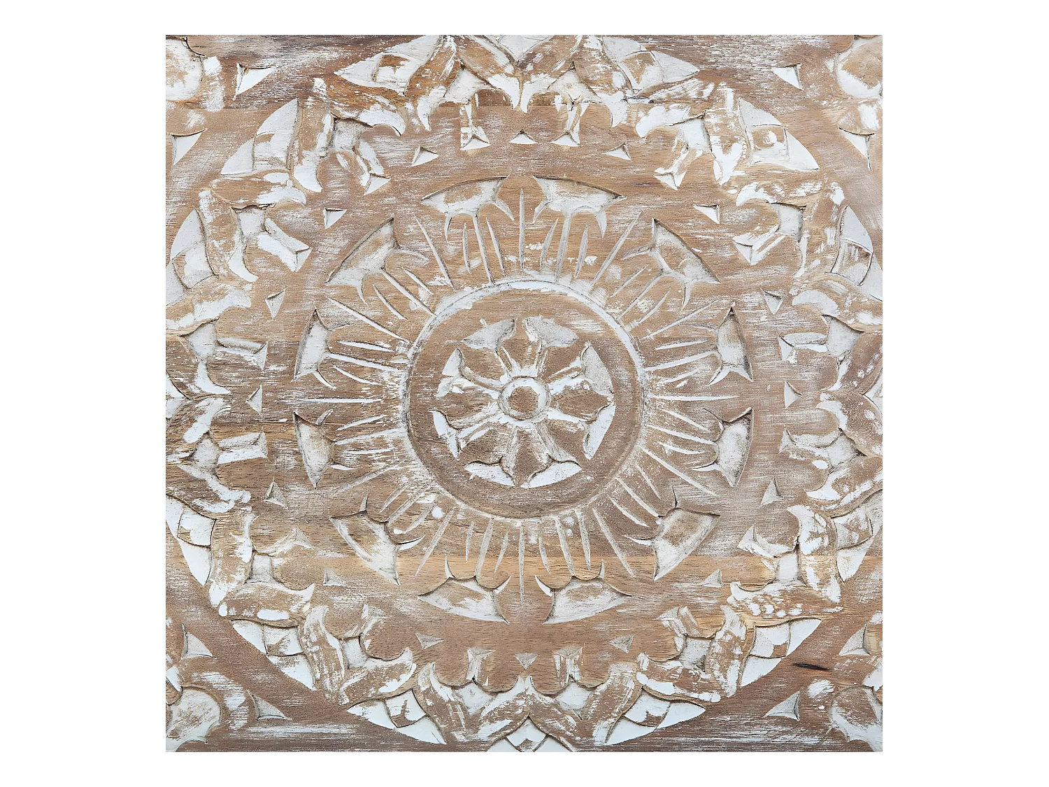 Coffre de rangement en Bois de Manguier Sculpté