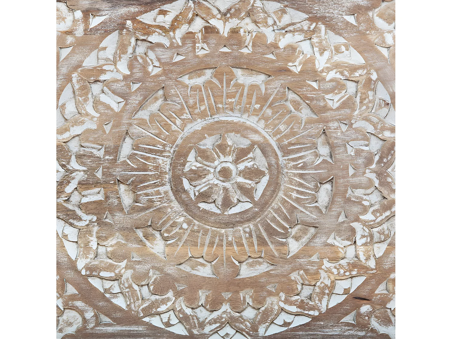 Coffre de rangement en Bois de Manguier Sculpté