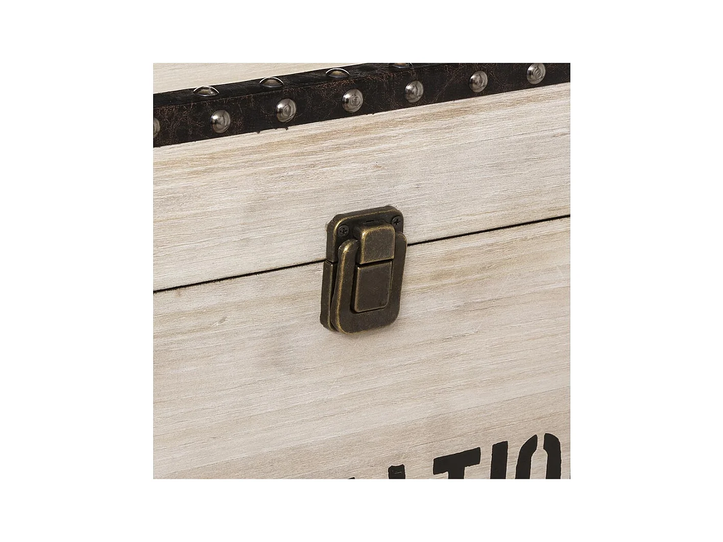 Set de 3 Malles de rangement en Bois déco Rétro factory