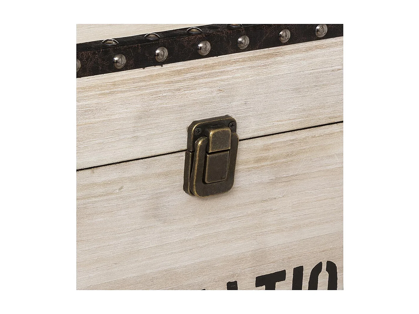 Set de 3 Malles de rangement en Bois déco Rétro factory