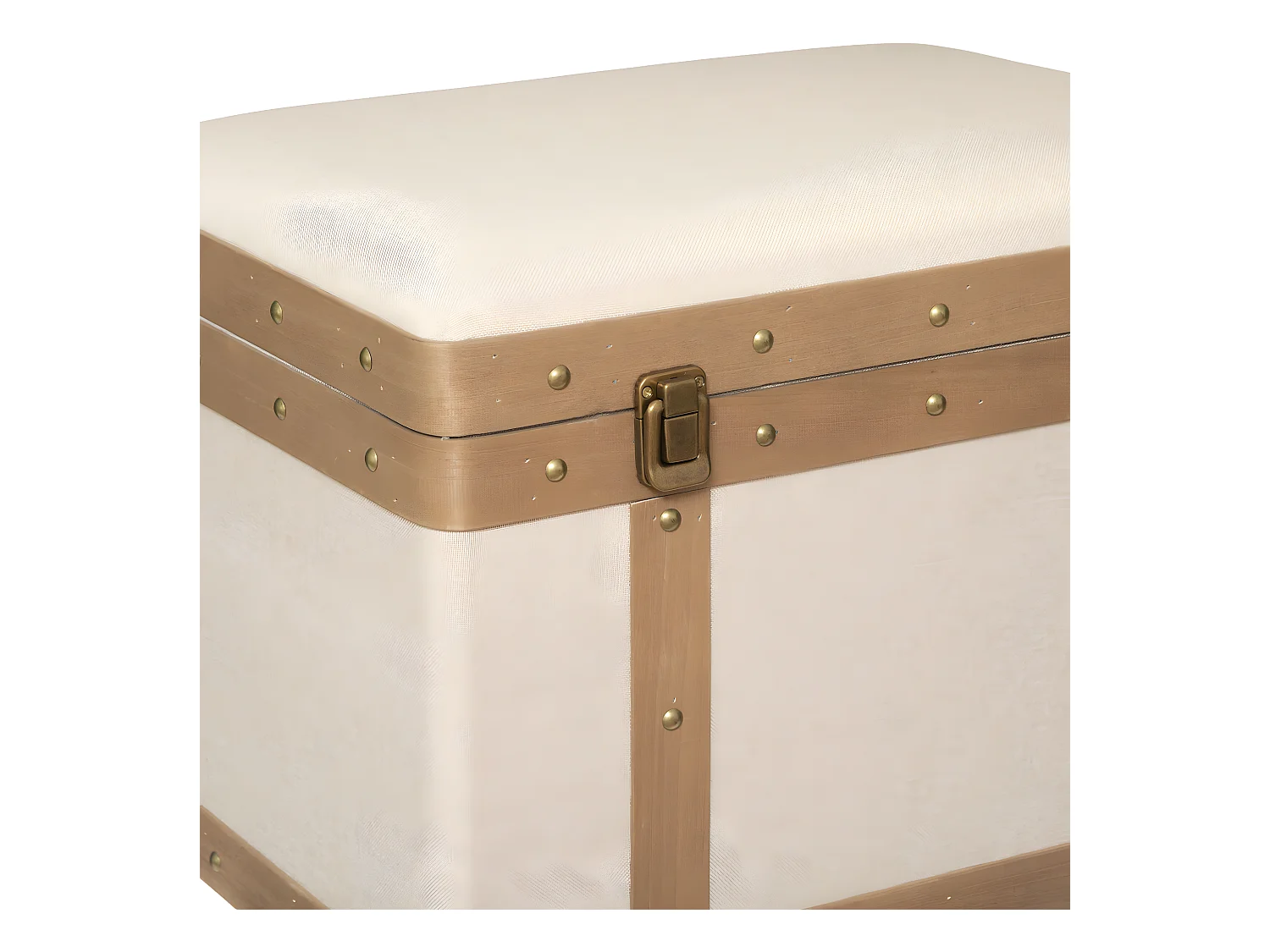 Set de 3 Malles de rangement déco en Bois et Lin