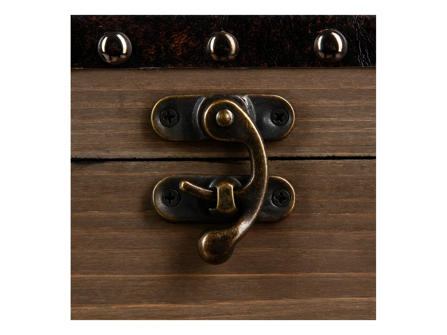 Set de 4 Malles de rangement en Bois déco Rétro Industriel