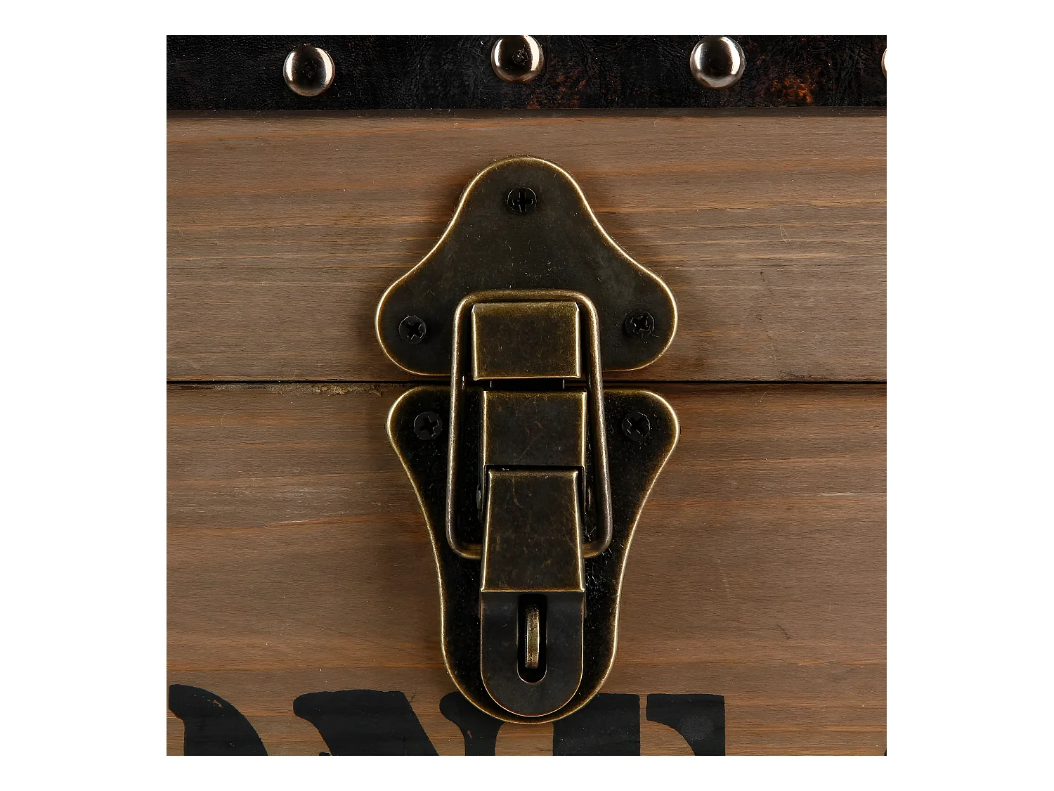 Set de 4 Malles de rangement en Bois déco Rétro Industriel