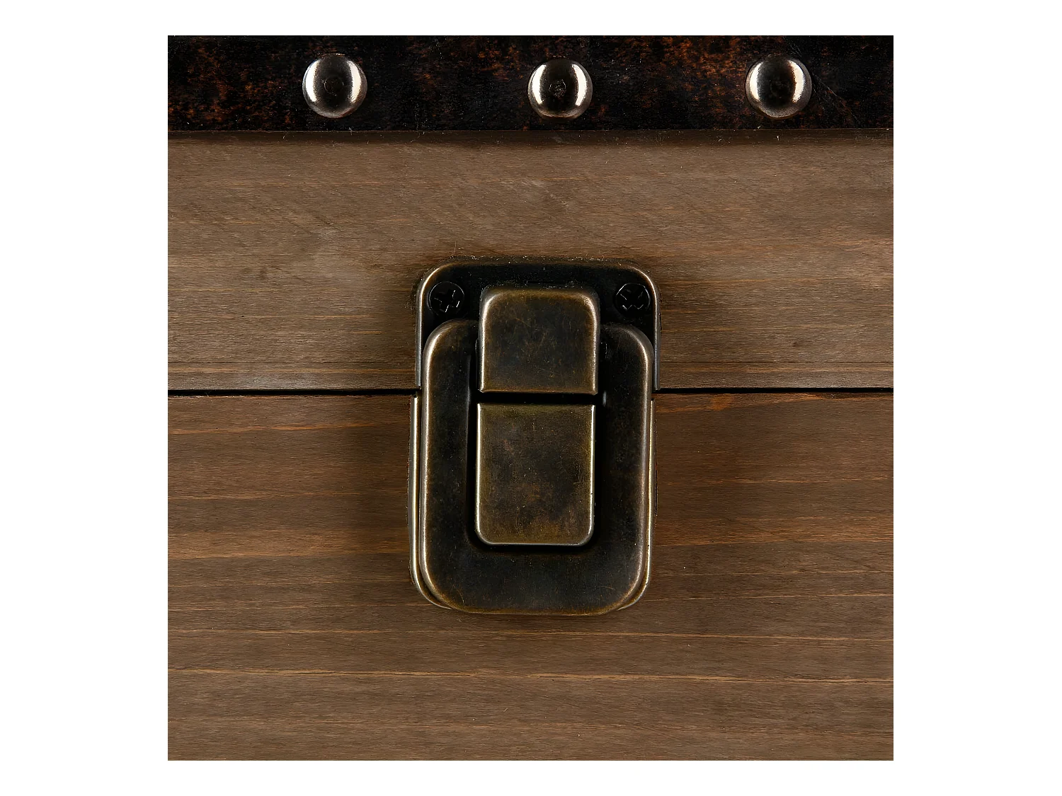 Set de 4 Malles de rangement en Bois déco Rétro Industriel