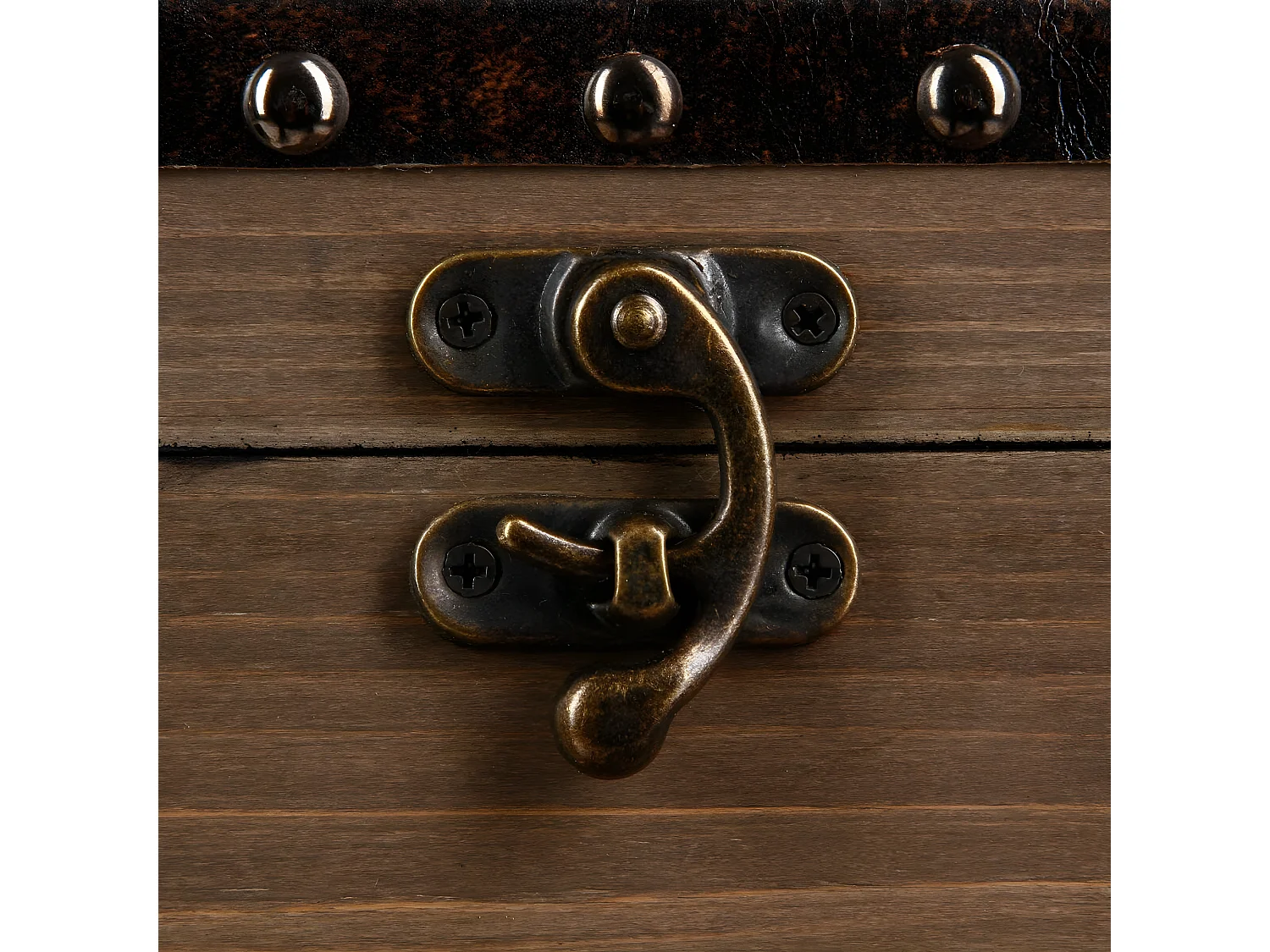 Set de 4 Malles de rangement en Bois déco Rétro Industriel