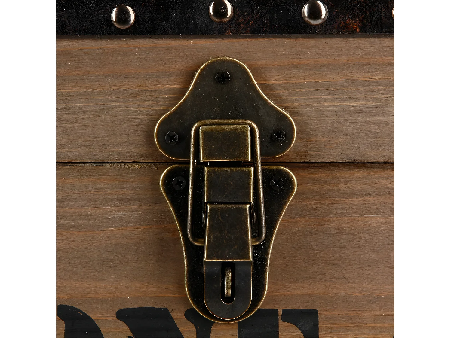 Set de 4 Malles de rangement en Bois déco Rétro Industriel